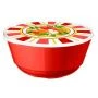 Миска 2л пластик Bergamo СИЛИЦИЯ с крышкой красный (20) 223135206/04