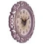 Часы настенные 40,5см пластик РУБИН Классика ажурные сиреневый с золотом (5)