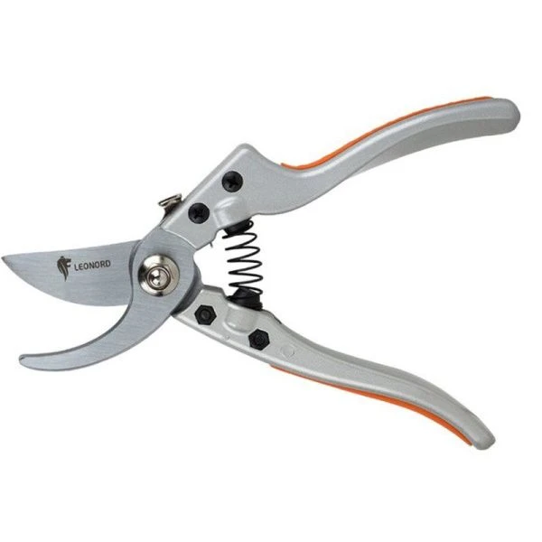 Секатор металл/пластик 20,5*5,8*2,5см d среза 15мм с фиксатором Премиум Leonord  J8191 (60)