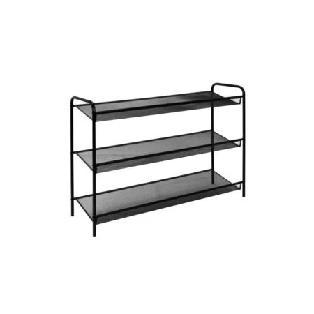 Полка для обуви 3 секции 86,5*27*60см металл ЖЕНЕВА 33 черная (1)