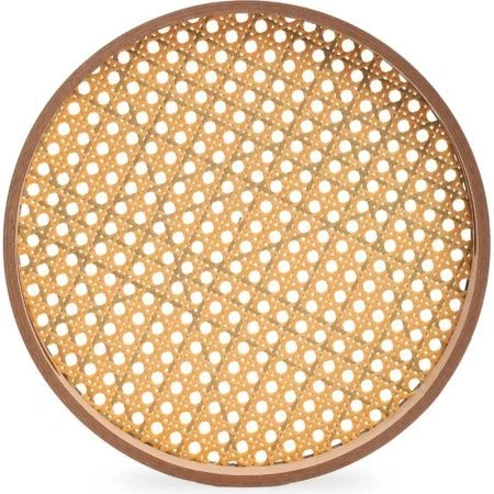 Поднос 30см дерево RATTAN круглый DMT001 (8) ВЫВОД