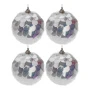 Игрушки новогодних на елку ШАР набор 4шт 7см пайетки серебро JC-16667 (126)