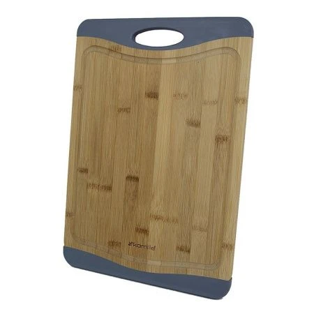 Доска разделочная 39*28*1,3см бамбук с силикон.вставками арт. 10071 (12)