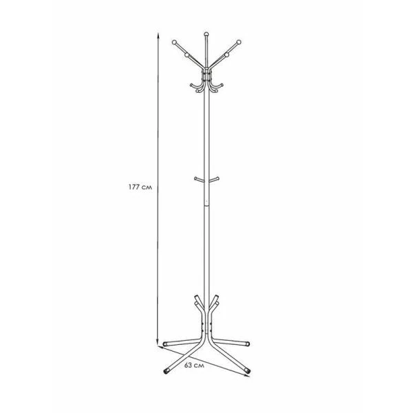 Вешалка напольная 5 крючков МегаЛуч коричневая (1)