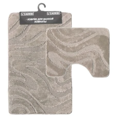 Набор ковриков в ванную 2пр 50*80см полипропилен/латекс Lemis светло-коричневый 3014