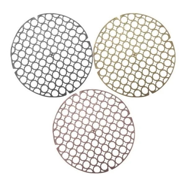 Решетка в раковину 27см пластик микс (пудровый, серый, кремовый) круглая MPG0262 (30)