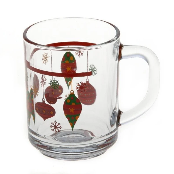 Кружка 250мл стекло ПАБ КРИСМАС ТОЙЗ (12)