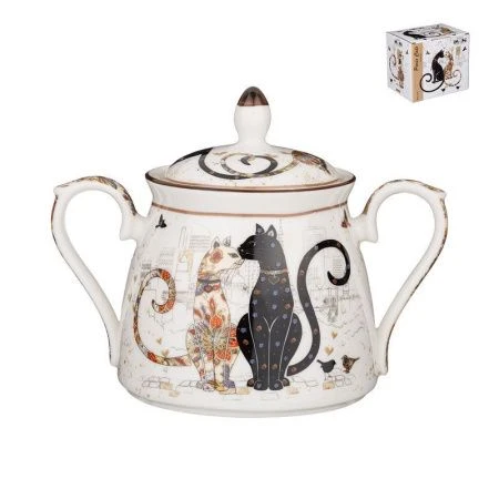 Сахарница 420мл фарфор ПАРИЖСКИЕ КОТЫ (24)