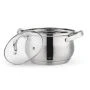 Кастрюля 3,9л h12,5см нерж.сталь СИМФОНИЯ стекл.крышка 20см, 5-ти сл.капс..индукц.дно LR02-462 (4)