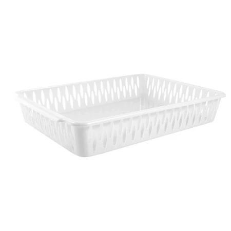 Корзинка 35,5*25*6см пластик Light A4 белое облако (22)
