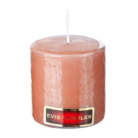 Свеча парафин цилиндрическая d7см h7см лососевый (8)