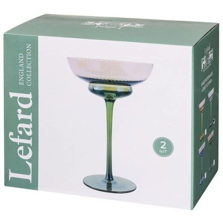 Креманки набор 2шт 220мл стекло Twist & Shine зеленый (8)