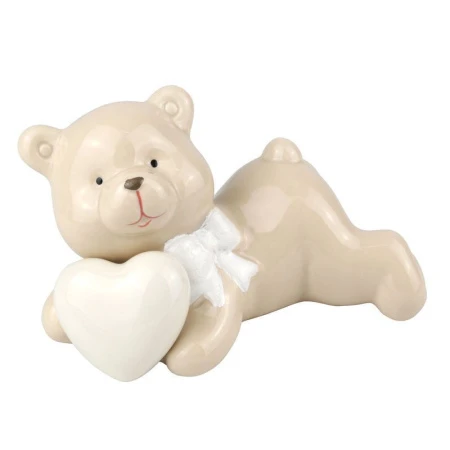 Фигурка Медвежонок с сердцем фарфор 9*11см 85281-1 /JC-10158 (72)