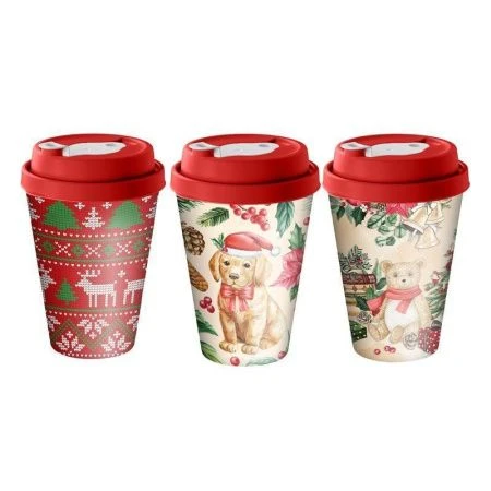 Стакан с крышкой 420мл пластик ИГРУШКИ с декором с клапаном красный (24) 223137006/03