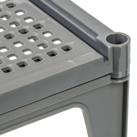 Подставка 30*19,5*17см пластик ЛОФТ серая на пластиковых ножках (16)