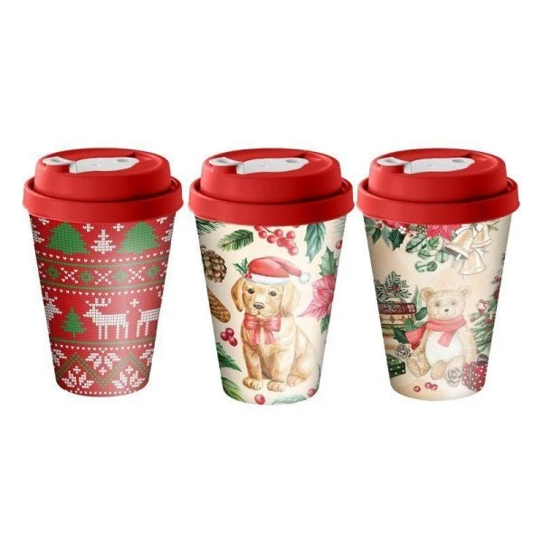 Стакан с крышкой 420мл пластик ИГРУШКИ с декором с клапаном красный (24) 223137006/03