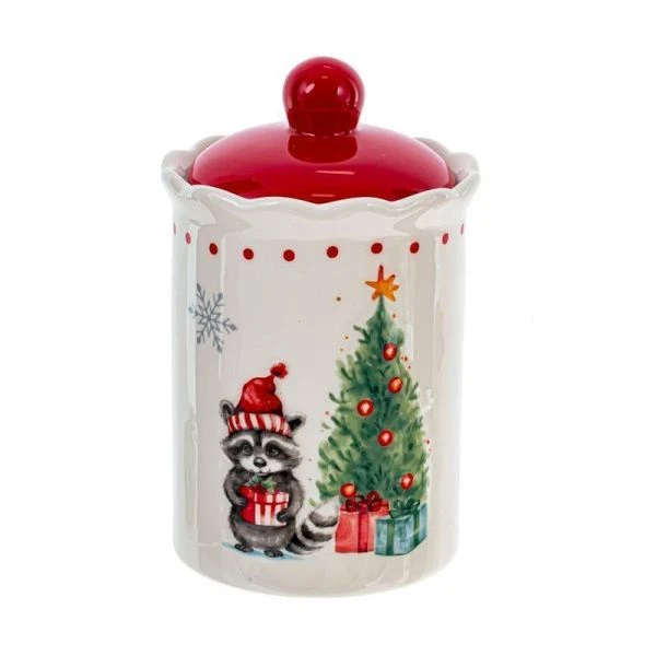 Банка для сыпучих продуктов керамика 850мл Новогодний подарок 11,5*18см (24
