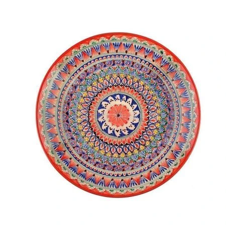 Блюдо (ляган) 26см керамика красный (20)