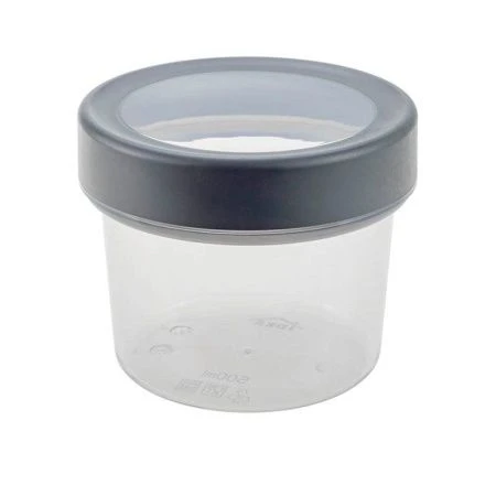 Емкость для сыпучих продуктов 500мл пластик ОПТИМ графитовый (12)