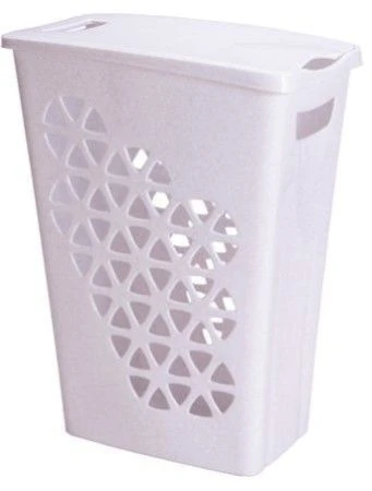 Корзина для белья 26*55*42 пластик ВЕНЕЦИЯ мраморный узкая (6)