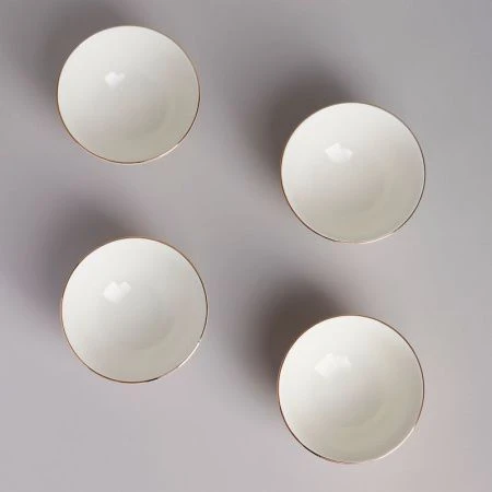 Салатники набор 4шт 300мл 11,5*6,5см фарфор Gold (6)