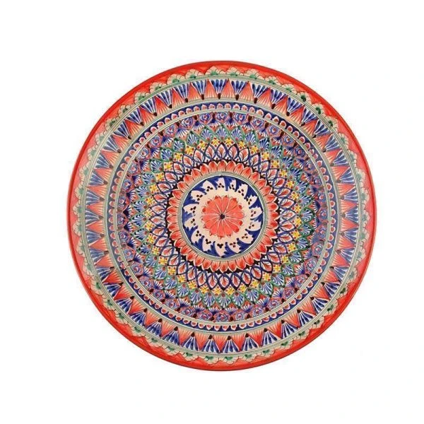 Блюдо (ляган) 26см керамика красный (20)