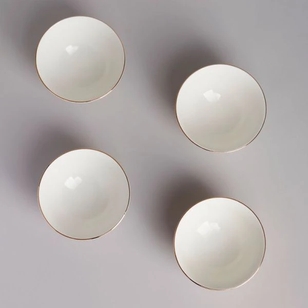 Салатники набор 4шт 300мл 11,5*6,5см фарфор Gold (6)