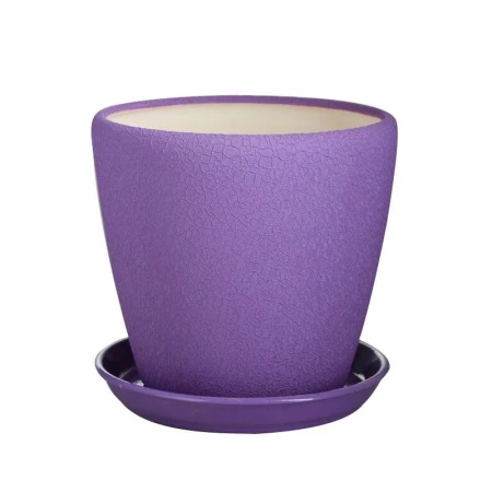 яяяГоршок цветочный керамика Грация №2 4,5л шелк сирень