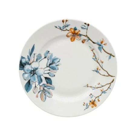 Тарелка мелкая 20см фарфор МГНОВЕНИЯ ВЕСНЫ гладкий край (30)