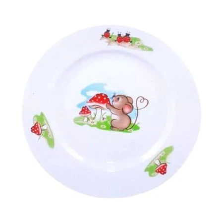 Тарелка детская мелкая 17,5см фарфор МЫШАТА гладкий край (30) Тарелка детская мелкая 17,5см фарфор МЫШАТА гладкий край (30)