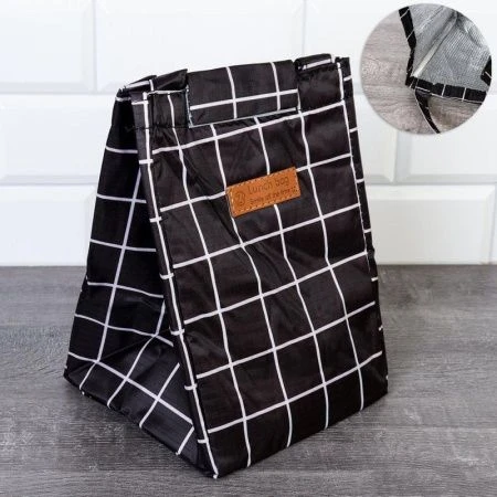 Термосумка текстиль 5л 18*18*23см DFB107black and white (200)