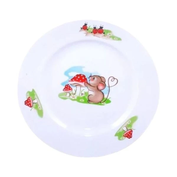 Тарелка детская мелкая 17,5см фарфор МЫШАТА гладкий край (30) Тарелка детская мелкая 17,5см фарфор МЫШАТА гладкий край (30)
