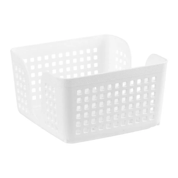 Салфетница 15см пластик ЛОФТ белая квадратная (16)