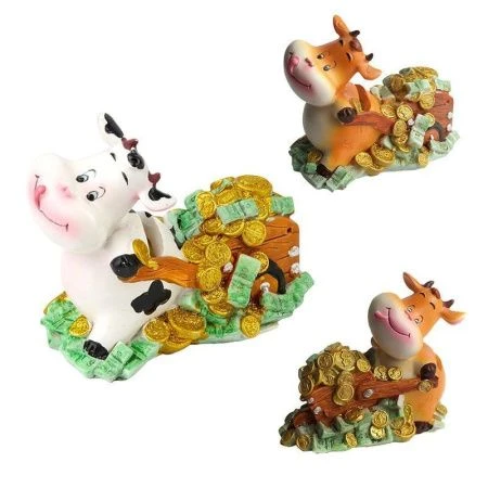 Копилка Корова / Бык полистоун 9см 4 вида (72) Копилка Корова / Бык полистоун 9см 4 вида (72)