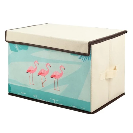 яяяКофр для хранения вещей спанбонд 39*25*25см Фламинго (60)