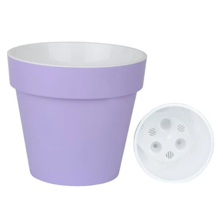 Горшок цветочный 2,3л 17*15,5см пластик с вкладкой ПРОТЕЯ лаванда (12)