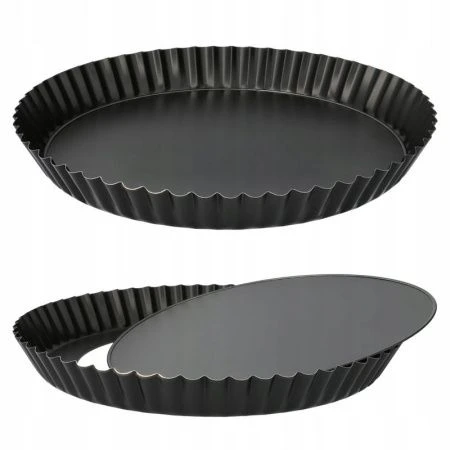 Форма для выпечки 270*40мм белая жесть вес 160г со съемным дном КФ-23.000 (45)