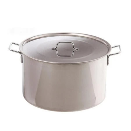 Котел 40л нерж.сталь ОБЩЕПИТ (сварные корпус и дно, клеп.ручки, 45*28см) КТ-ОБ-41 (1)