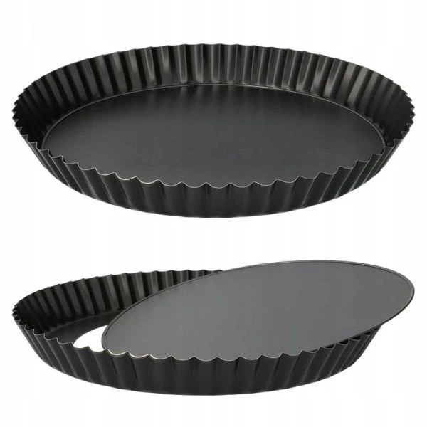 Форма для выпечки 270*40мм белая жесть вес 160г со съемным дном КФ-23.000 (45)