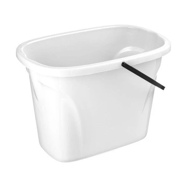 Ведро прямоугольное 8л пластик Good белый (18) 223200529/01