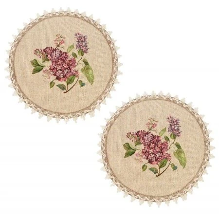 Салфетки набор 2шт 27см гобелен СИРЕНЬ