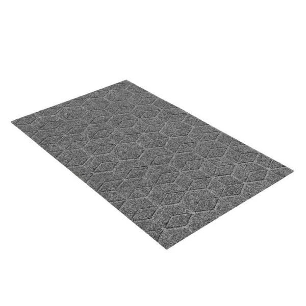 Коврик придверный 50*80 полиэстер влаговпитывающий Практик соты серый (30)