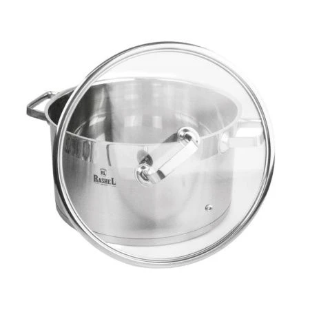 Кастрюля 9л нерж.сталь ВИКТОРИЯ со стекл.крышкой 28*16см R-900w (4)