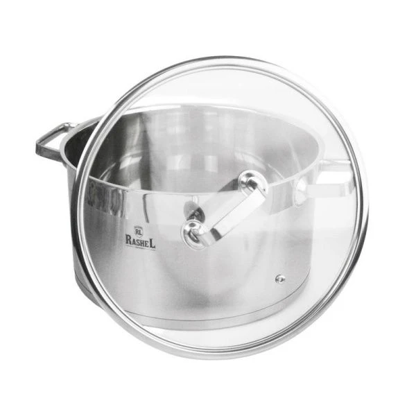 Кастрюля 9л нерж.сталь ВИКТОРИЯ со стекл.крышкой 28*16см R-900w (4)