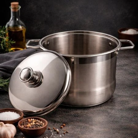 Кастрюля 16,2л 30*23см нерж.сталь с мет.крышкой индукция JC-18166