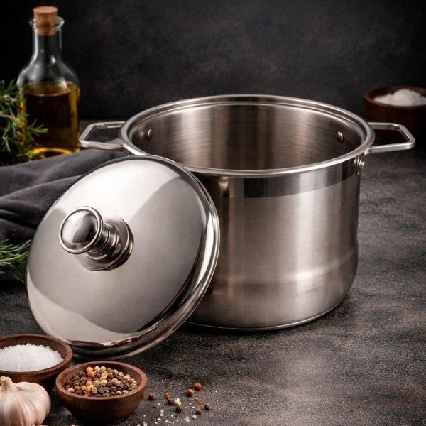 Кастрюля 16,2л 30*23см нерж.сталь с мет.крышкой индукция JC-18166