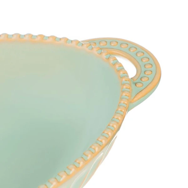 Форма для запекания с ручками керамика 33*16*5,5см зеленая (6)