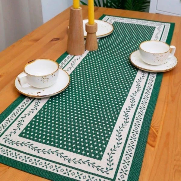 Салфетка новогодняя 40*100см гобелен НИДЕРЛАНДЫ зеленый