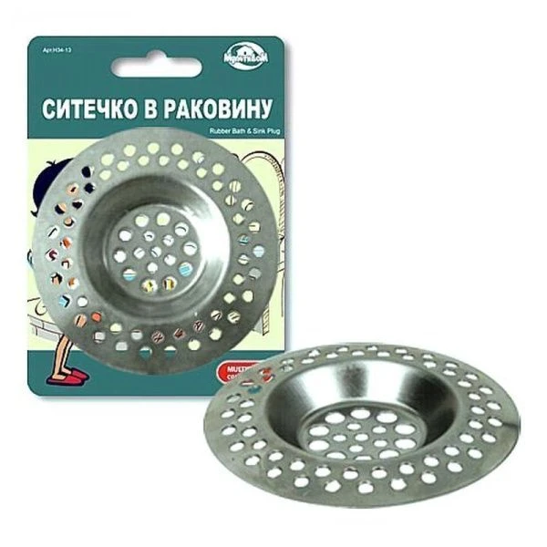 Ситечко в раковину 7см нерж.сталь J34-125 (15/300)