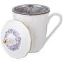 Кружка заварочная 350мл фарфор Lilac с крышкой и мет.ситом (36)